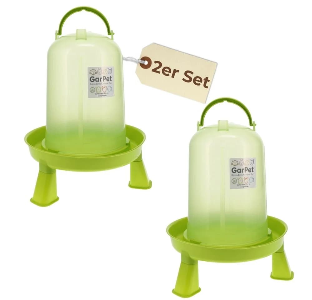 GarPet Hühnertränke 2er Set Grün 5 Liter - Bild 2