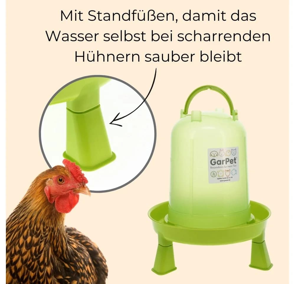 GarPet Hühnertränke 2er Set Grün 5 Liter - Bild 3