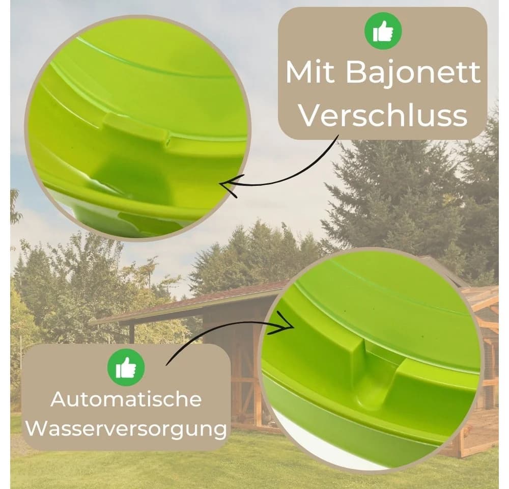 GarPet Hühnertränke 2er Set Grün 5 Liter - Bild 4