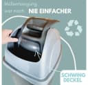 GarPet Mülltrennsystem 2er Set Mülleimer Schwingdeckel 60l Grau/Silber Bild 4