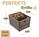 GarPet Kartoffelkiste 2er Set Braun Kunststoff Aufbewahrung Korb Bild 1