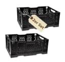 GarPet Klappbox 2er Set Schwarz Faltbar Stapelbar Bild 2