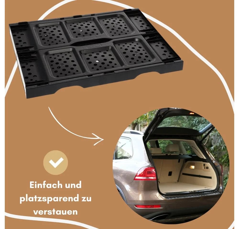 GarPet Klappbox 2er Set Schwarz Faltbar Stapelbar - Bild 5