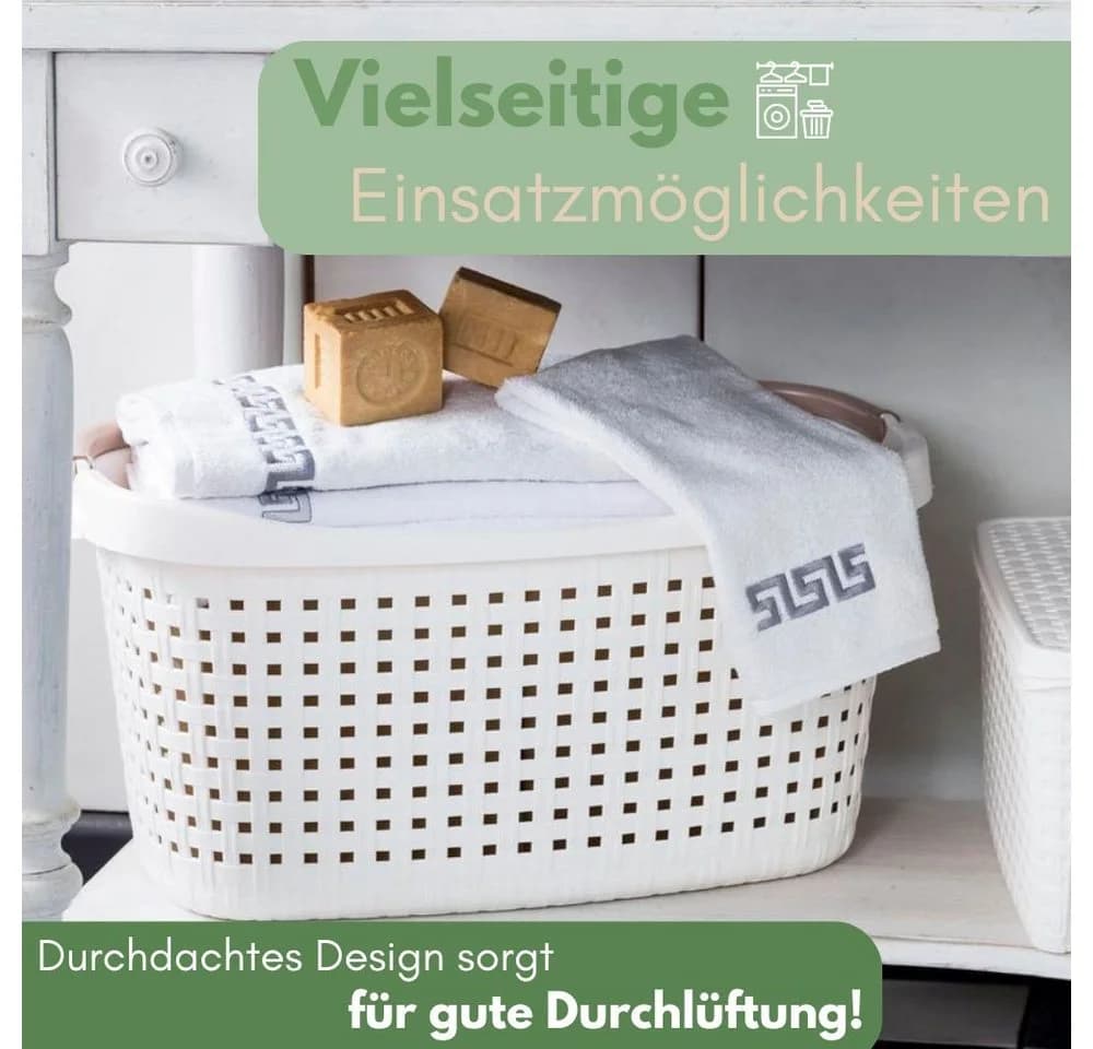 GarPet Wäschekorb 2er Set 40 L Rattan Optik - Bild 5