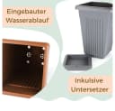 GarPet Pflanzkübel Groß Grau 50 Liter Kunststoff Bild 4