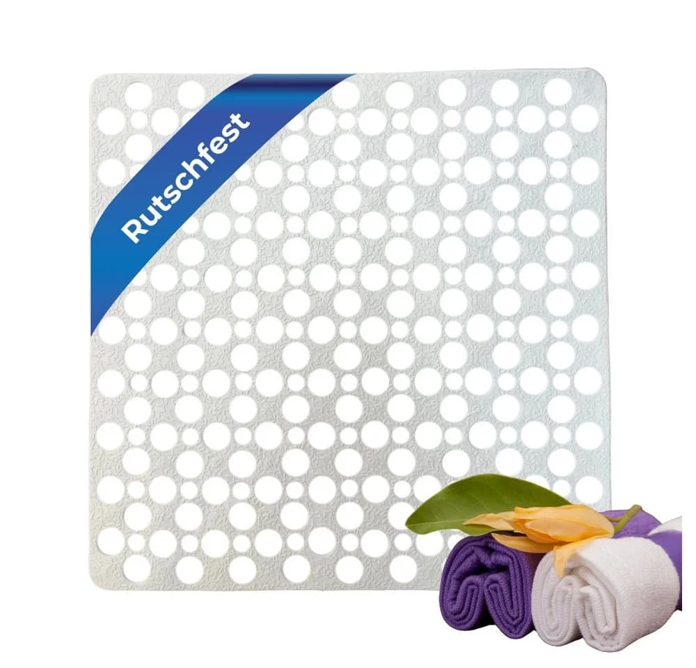 GarPet Duschmatte Rutschfest Weiß 53x53 cm mit Saugnäpfen - Bild 2
