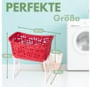 GarPet Wäschekorb mit klappbaren Füßen & Henkel, 44 L, Kunststoff Bild 1