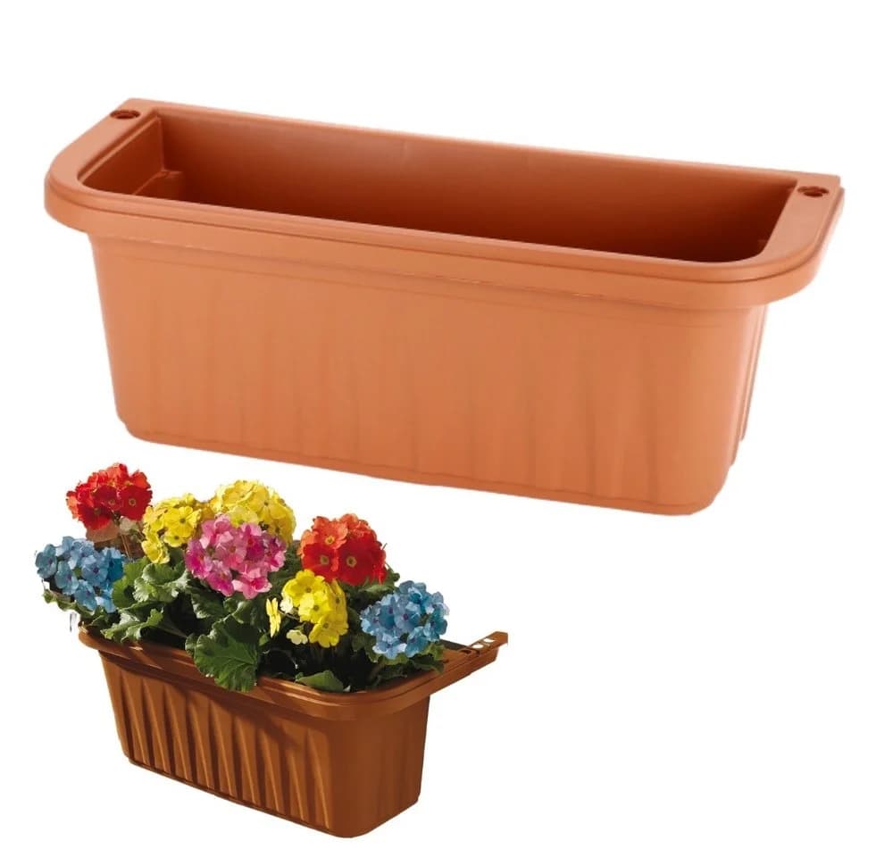 GarPet Balkonkasten mit Wasserspeicher und Halterung - Kunststoff - Bild 2