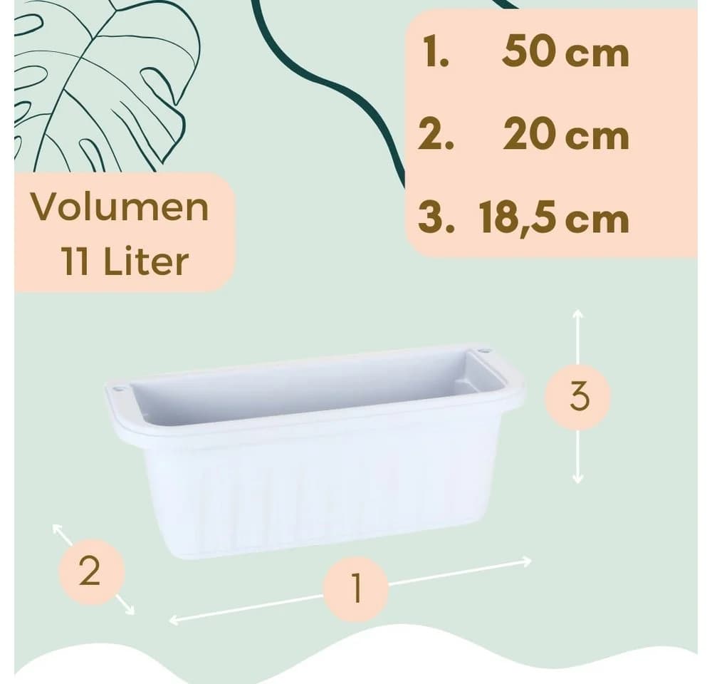 GarPet Balkonkasten Geländerkasten Blumenkasten Topf Halterung - Bild 1