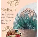 GarPet Blumentopf Wand Rattanoptik Anthrazit/Weiß Bild 3