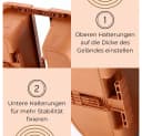 GarPet Beidseitiger Balkonkasten mit Wasserspeicher Terracotta Bild 5