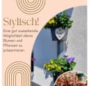 GarPet Blumentopf 4er Set Grau für Regenrohr Bild 3