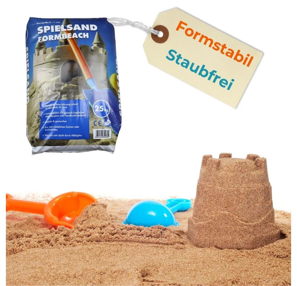 GarPet Spielsand Formbeach 25 Kg 0-1 mm Beige Grau für Sandkasten - Bild 2