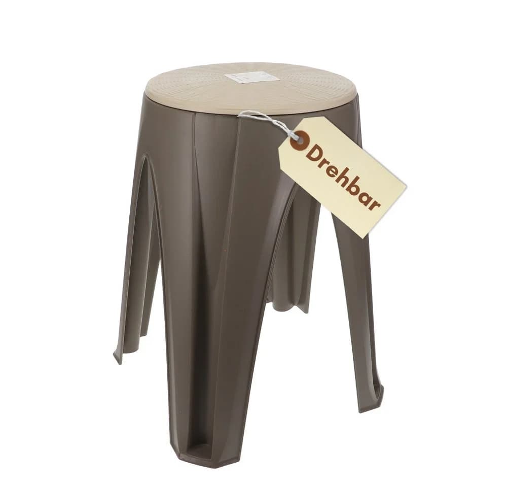 GarPet Drehhocker rund 360° drehbar Taupe/Beige Kunststoff - Bild 2