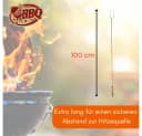 GarPet Lagerfeuer-Grillspieß 6er Set 100cm Holzgriff Stahl Bild 1