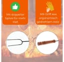 GarPet Lagerfeuer-Grillspieß 6er Set 100cm Holzgriff Stahl Bild 3