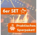 GarPet Lagerfeuer-Grillspieß 6er Set 100cm Holzgriff Stahl Bild 4