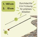 GarPet Fugenkratzer Teleskop Unkrautbürste 80-140cm Bild 1