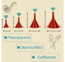GarPet Trichterset 8-teilig Rot Kunststoff mit Aufhängeöse Bild 3