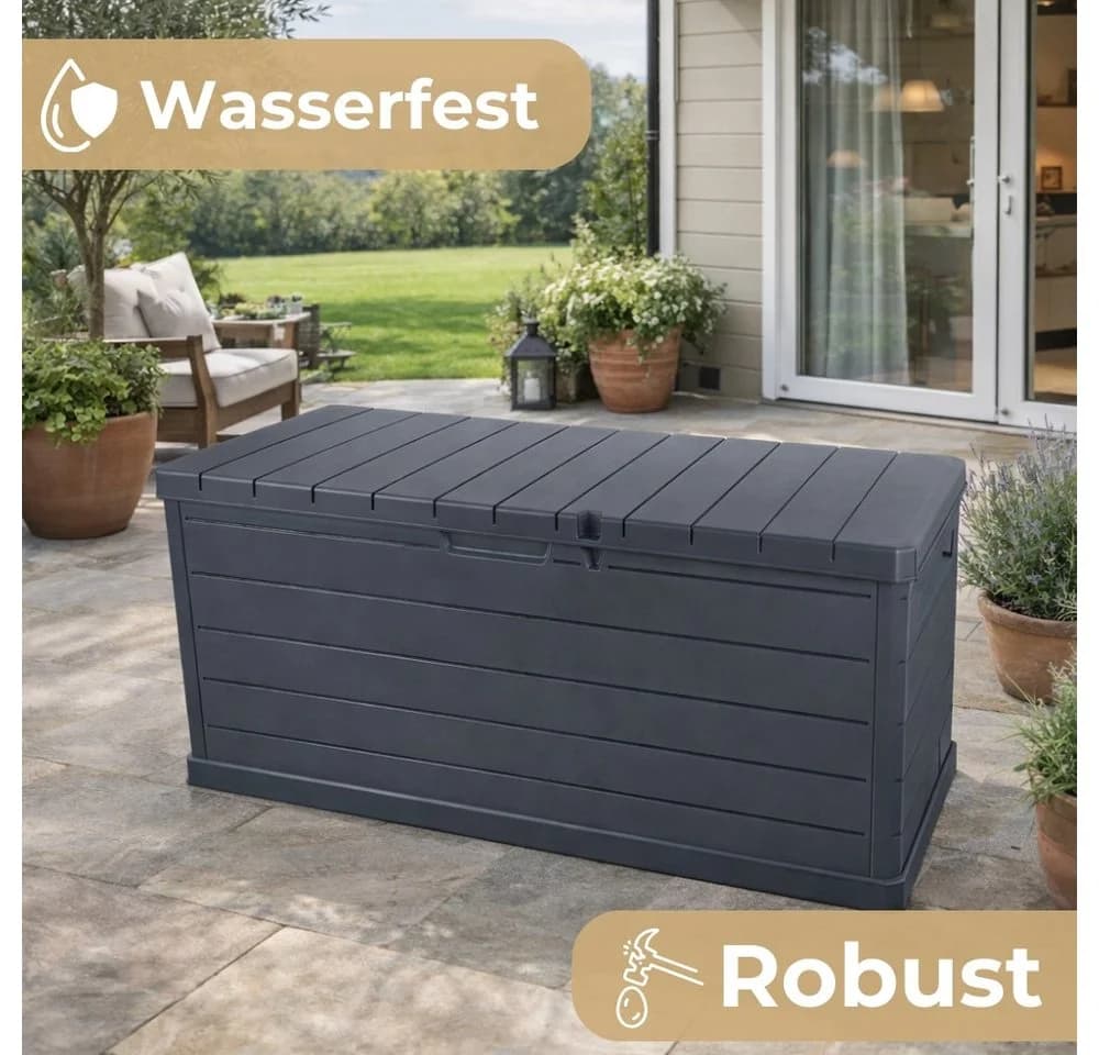GarPet Gartenbox 350L Wetterfest Anthrazit Kunststoff - Bild 4