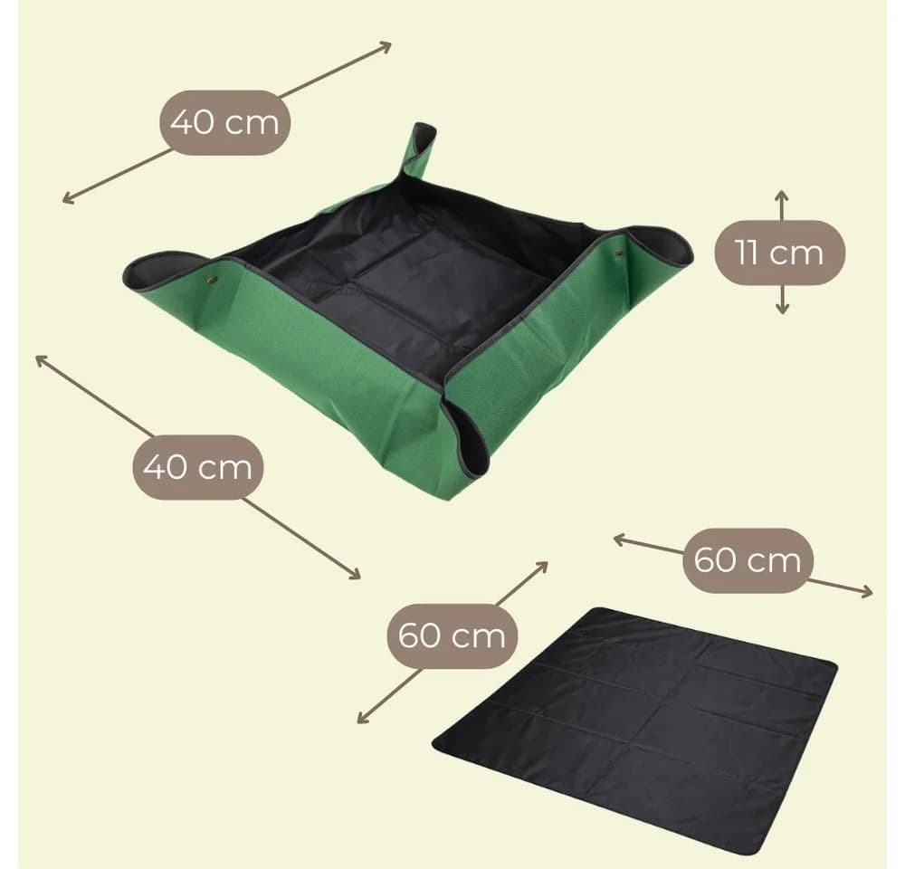 GarPet Pflanztisch 2er Set Pflanzen Umtopfmatte Wasserdicht