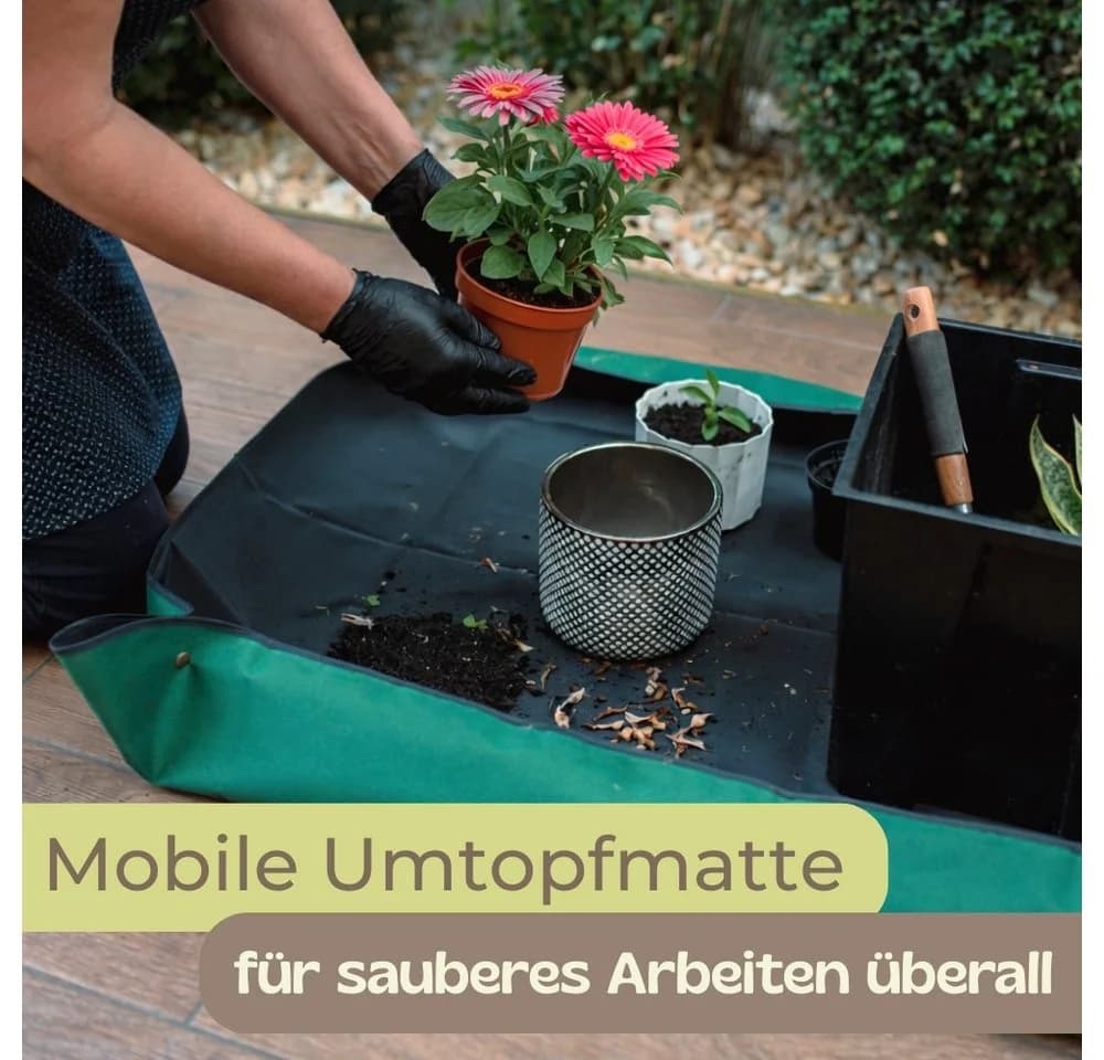 GarPet Pflanztisch 2er Set Pflanzen Umtopfmatte Wasserdicht - Bild 3