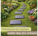 GarPet Klickfliesen 8er Set Trittplatten Garten Anthrazit Kunststoff Bild 3