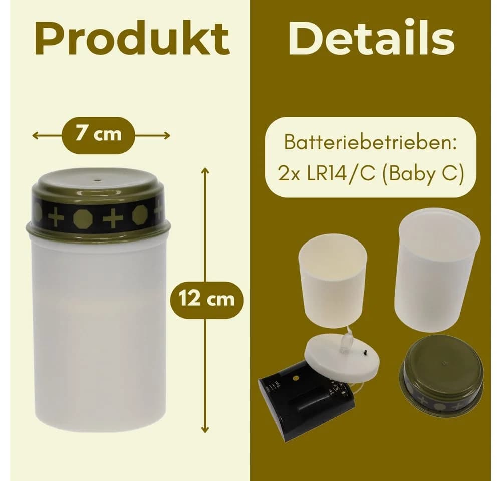 GarPet LED-Grablichter 4er Set Batteriebetrieben Warmweiß