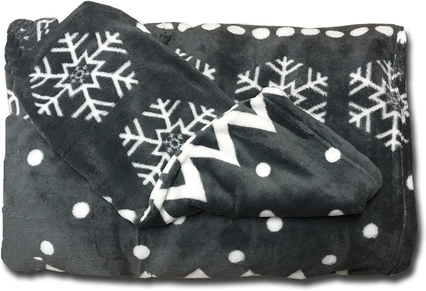 HOMELEVEL Kuscheldecke mit Ärmeln 200x150 cm Grau Norweger Design - Bild 3