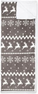 JEMIDI Kuscheldecke Sherpa Norweger Design Taupe 150x200 cm Bild 5