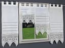 HOSSNER Scheibengardine Traunsee Beige Leinen mit Stickerei Bild 1