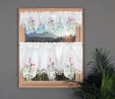 HOSSNER Querbehang Blumensee Bunt Polyester mit Cut-Outs Bild 3
