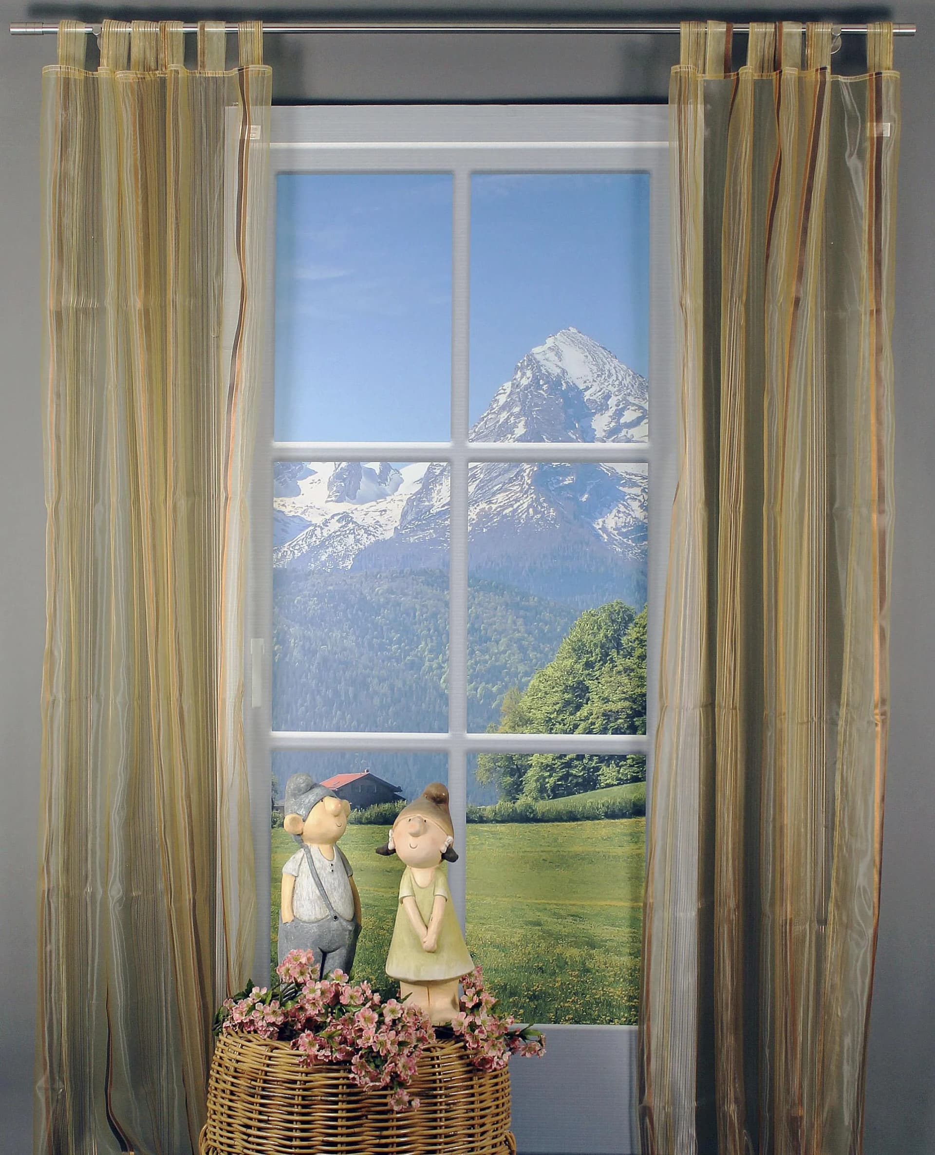 Gardine "Chiemsee" Beige/Braun Polyester Hossner