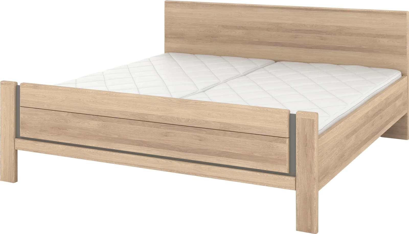 Holzbett Musterring Sorrent Massiv Eiche Braun