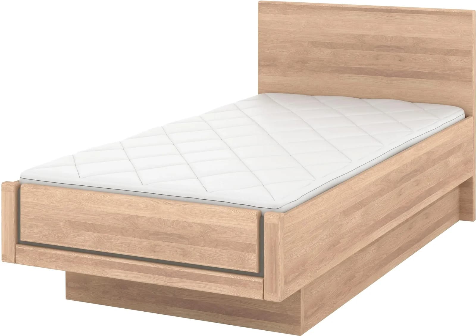Holzbett MUSTERRING Sorrent Bettgestell Eiche Teilmassiv Braun