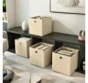 StickandShine Faltbox 2er Set Beige 28x28x28 cm Bild 1