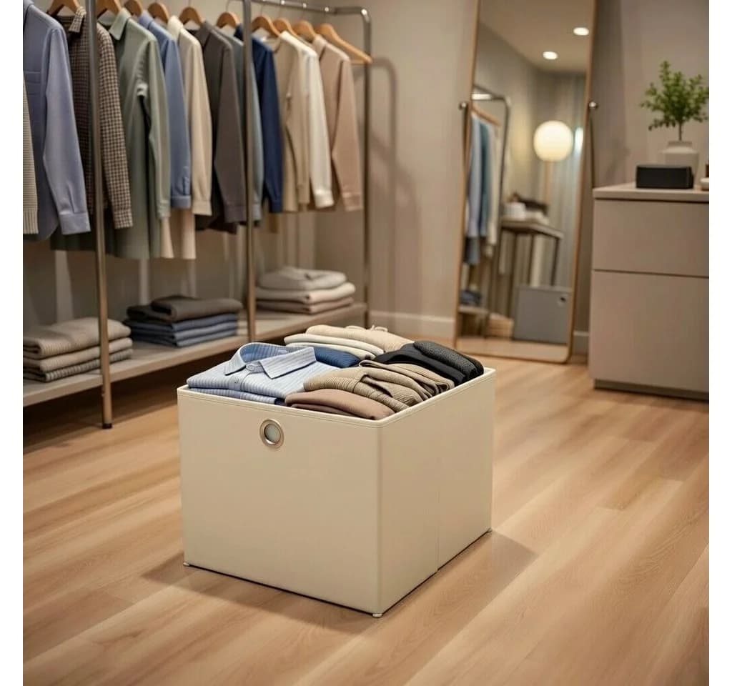 StickandShine Faltbox 2er Set Beige 28x28x28 cm - Bild 4