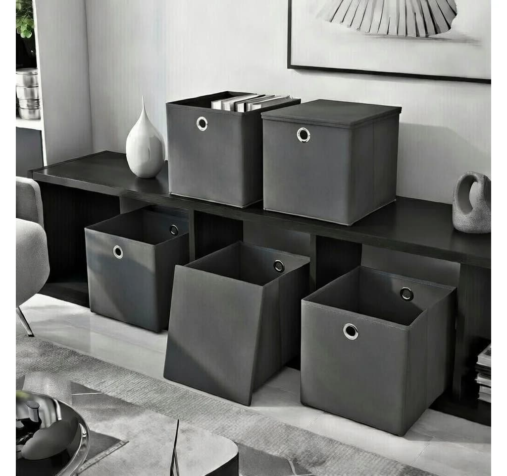 StickandShine Faltbox 2er Set 28 cm mit Deckel - 19 Farben