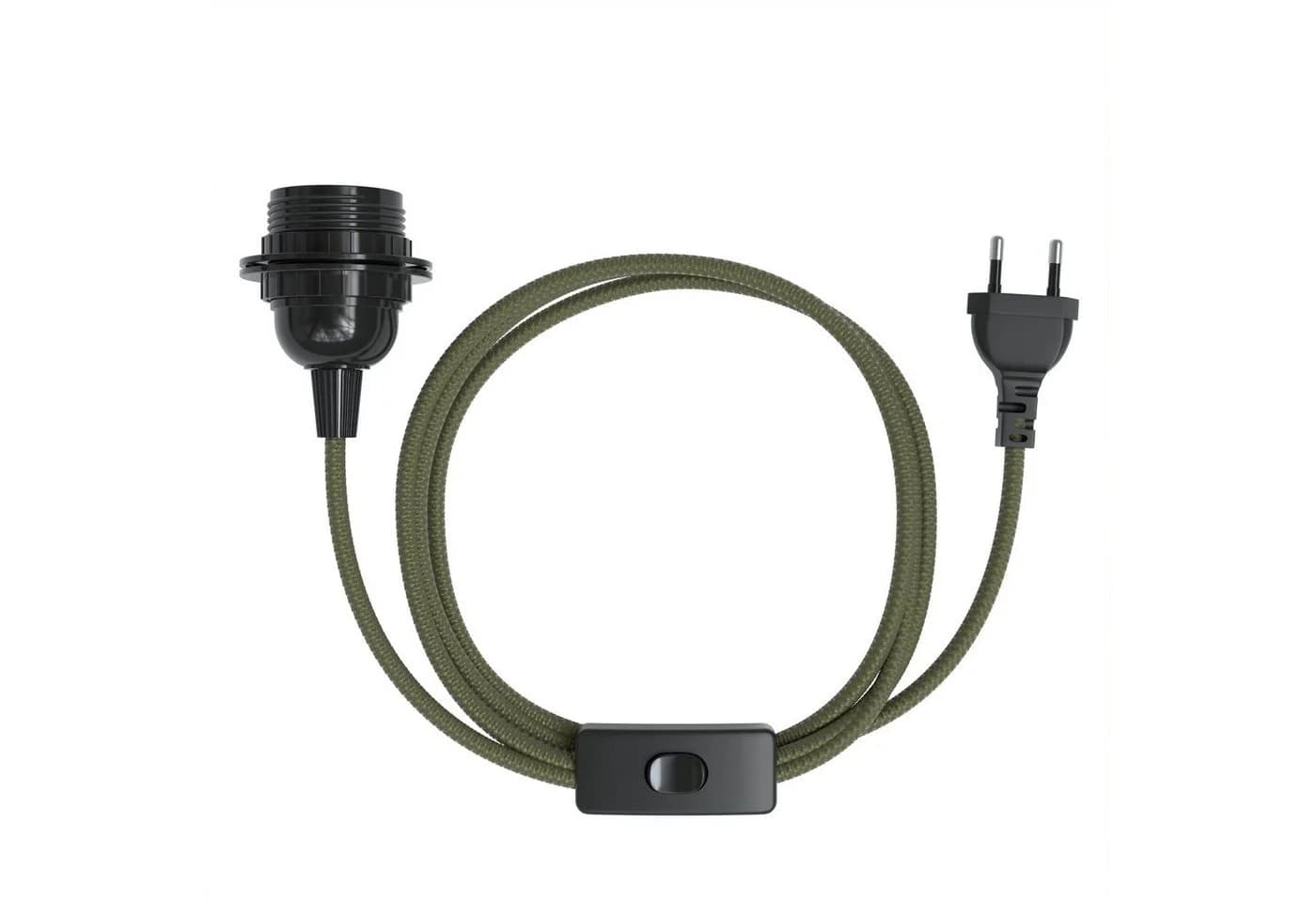 EAZY CASE Lampenfassung 3x E27 mit 5m Kabel & Schalter, Grün - Bild 2