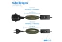 EAZY CASE Lampenfassung 3x E27 mit 5m Kabel & Schalter, Grün Bild 5