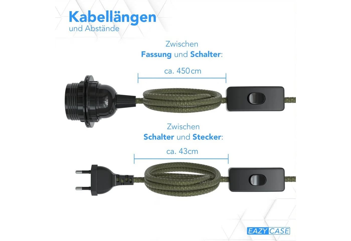 EAZY CASE Lampenfassung 3x E27 mit 5m Kabel & Schalter, Grün - Bild 5