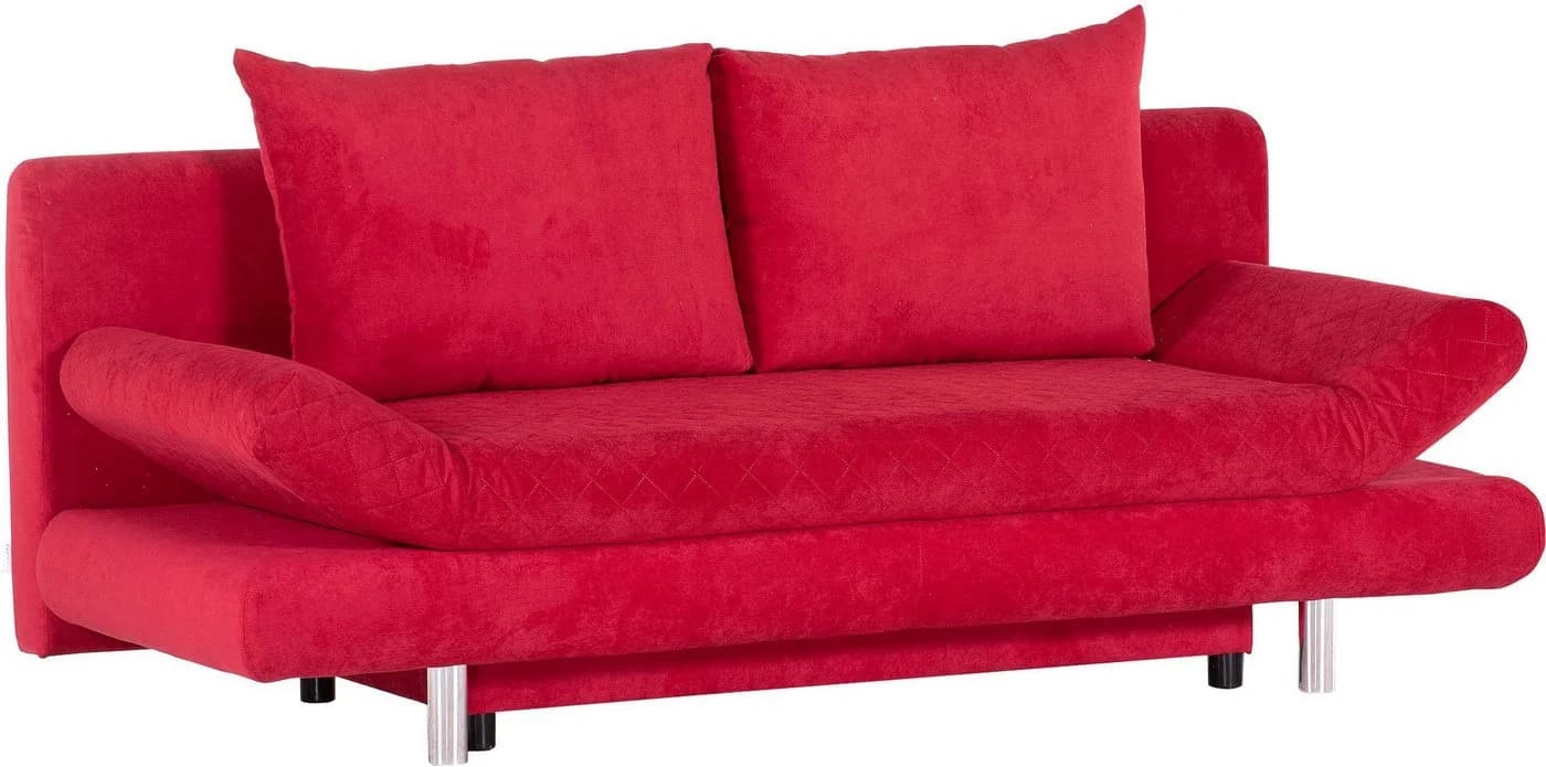 GUTMANN FACTORY Schlafsofa Sorini Rot mit Bettkasten und verstellbaren Armlehnen - Bild 2