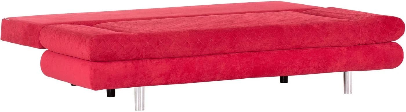 GUTMANN FACTORY Schlafsofa Sorini Rot mit Bettkasten und verstellbaren Armlehnen - Bild 3