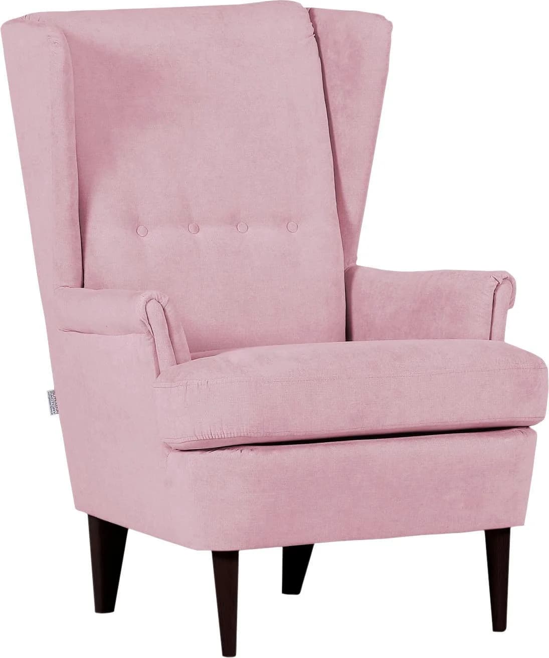 GUTMANN FACTORY Ohrensessel Versailles Rosa Microfaser
