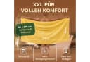 leevitex® Saunatuch 80x200 cm 100% Baumwolle Gelb Gestreift 2er Set Bild 3