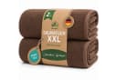 leevitex® Saunatuch Frottee XXL 2-Stück Schokobraun Bild 2
