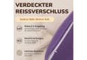 leevitex® Kissenbezug 40x40 cm 2er Set Lila/Pflaume 100% Baumwolle Bild 4