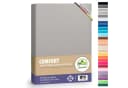 leevitex® Spannbettlaken für Topper 100% Mako Jersey Baumwolle Grau/Silber Bild 2