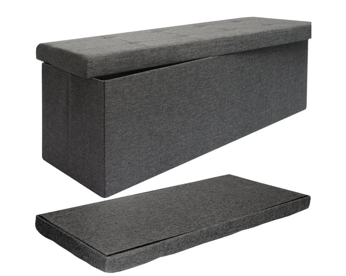 DuneDesign Sitzbank mit Stauraum 110x38x38 Polsterbank