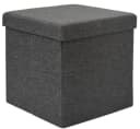 DuneDesign Faltbarer Sitzhocker mit Stauraum - 38x38x38 cm Polsterhocker Bild 2